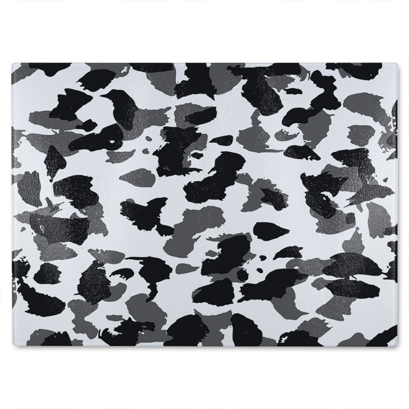 Animal Print Glass Chopping Board, 28cm L x 20cm W