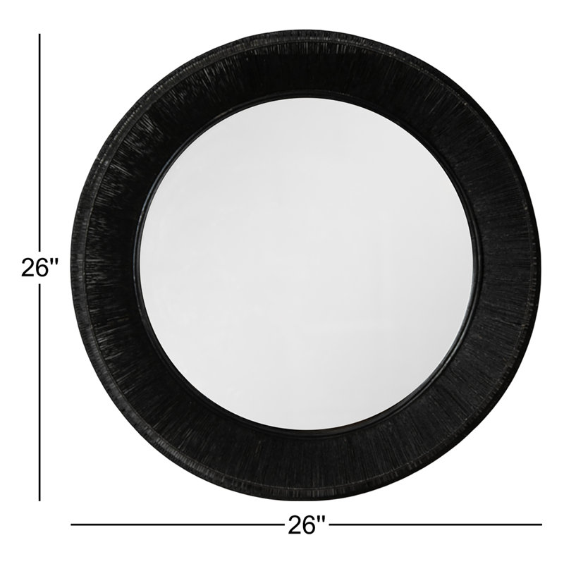 Collins Round Jute Wall Mirror, 26" x 26"