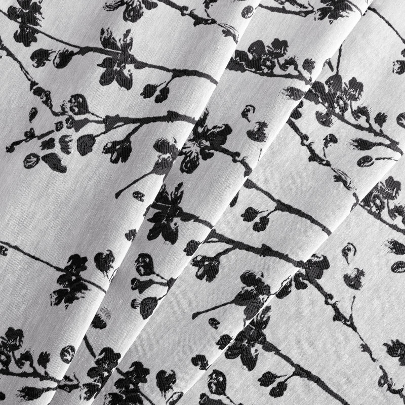 Mahtomedi Floral Scalloped Window Valance, Chrome
