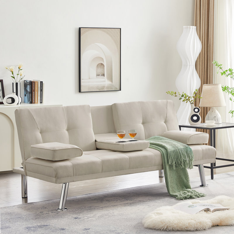 Onolee Upholstered 66.67'' Sofa, Beige