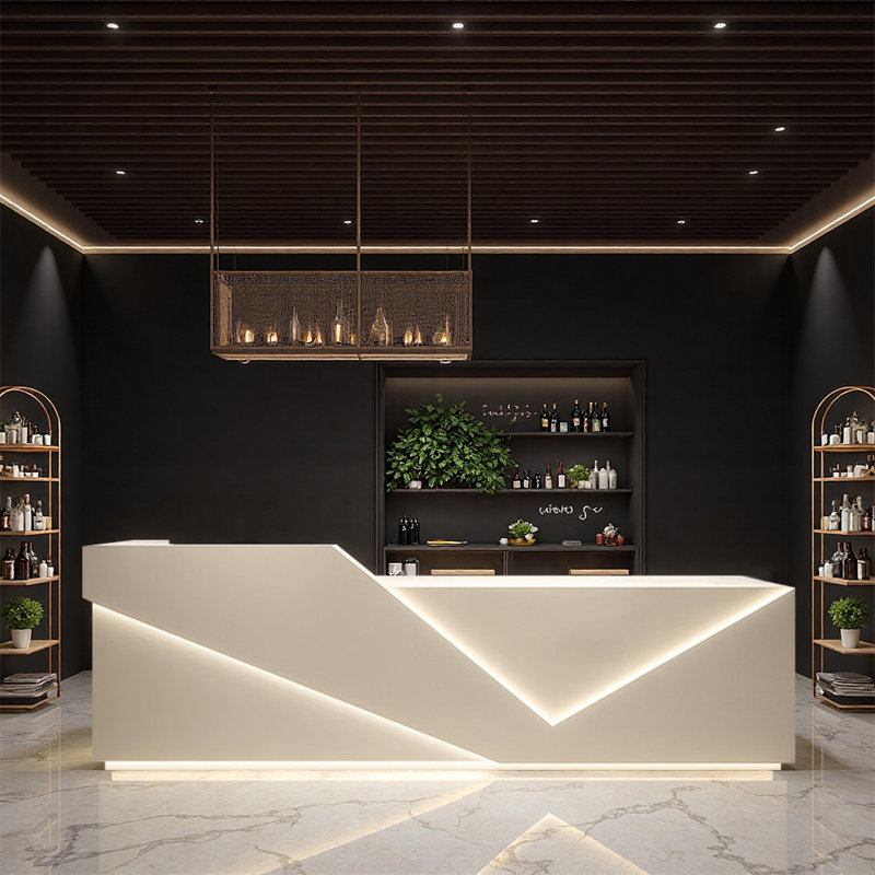 Comptoir de bar élégant et multifonctionnel - Style tendance pour les bars, les restaurants et les espaces de divertissement publics