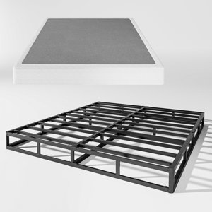 Ndayisenga 5 Inch Metal Box Spring, Basics Mattress Foundation, Heavy Duty Steel Slat Bed Frame, Easy Assembly