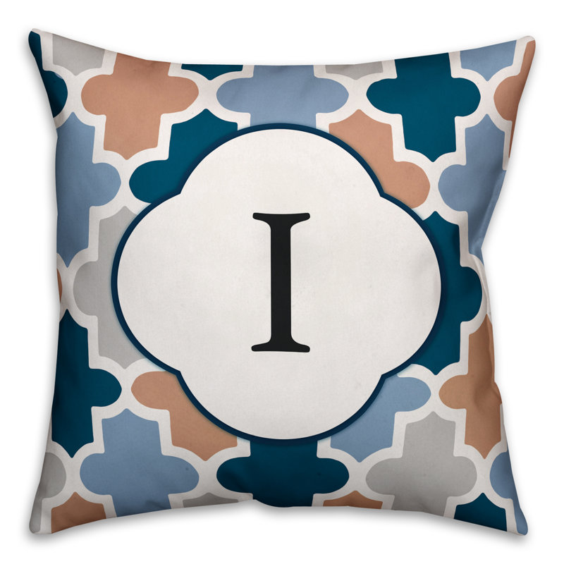 Quatrefoil Geometric Reversible Throw Pillow, I