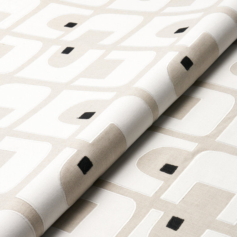Schumacher x Hadiya Williams Den Appliqué Fabric, Cumin