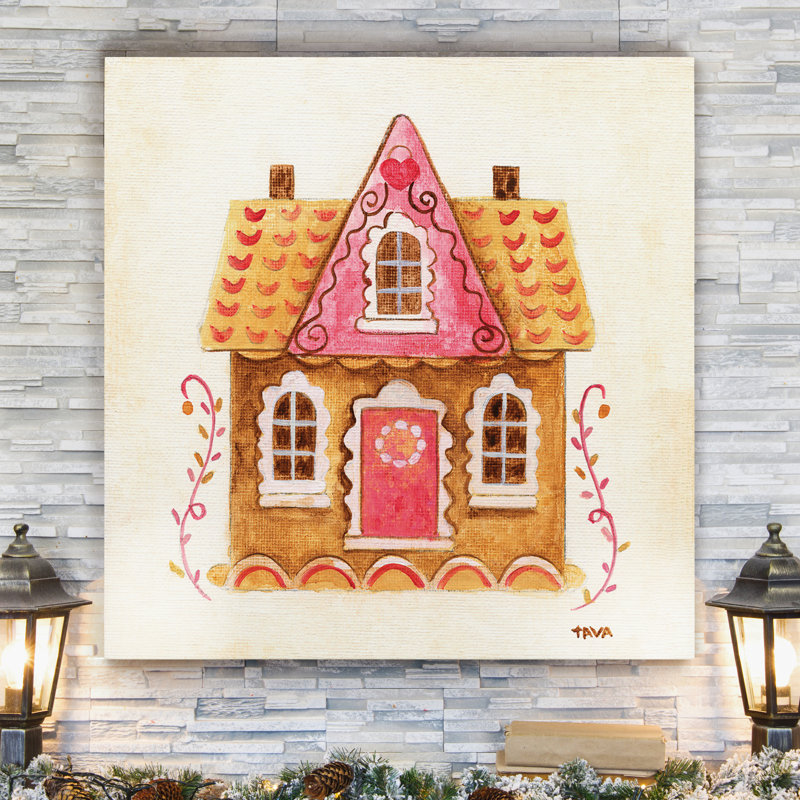 " Gingerbread House Iv ", 16" H x 16" W x 1" D