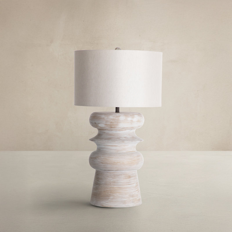 Claudius Table Lamp, Light Washed