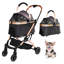 Poussette 2 en 1 pliable 4 roues pour chien et chat avec auvent détachable 2 en 1-131519251