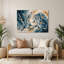 Art mural en métal oiseaux, hirondelle, beige-562607172