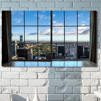 « new york central park ii window », reproduction de photo sur toile tendue