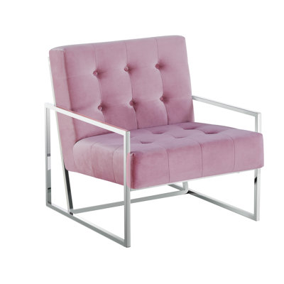 Mcfarlin Square Frame Velvet Accent Chair 