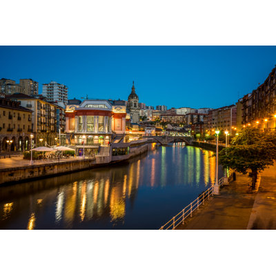 Bilbao Street Market by Nikjon - Wrapped Canvas Print
