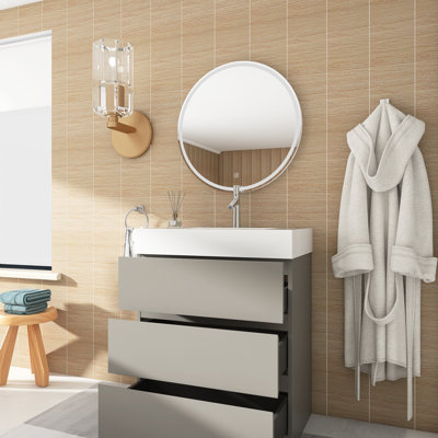 Meuble-lavabo simple autoportant 30 po avec plateau Anouschka