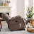 Microfiber/Microsuede and Wood Frame Power Lift Recliner with Heated Massage -1892426927