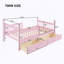 Structure de lit simple pour enfant avec 2 tiroirs de rangement sous le lit-133471346