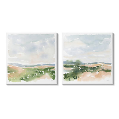 Doux arbre, paysage aquarelle doux