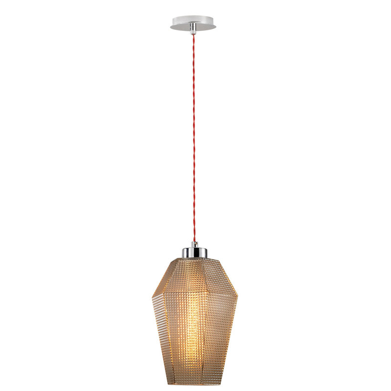 1 - Light Red/White Single Pendant