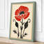 Crimson Carnation Botanical - Wrapped Canvas-452668744-452668748