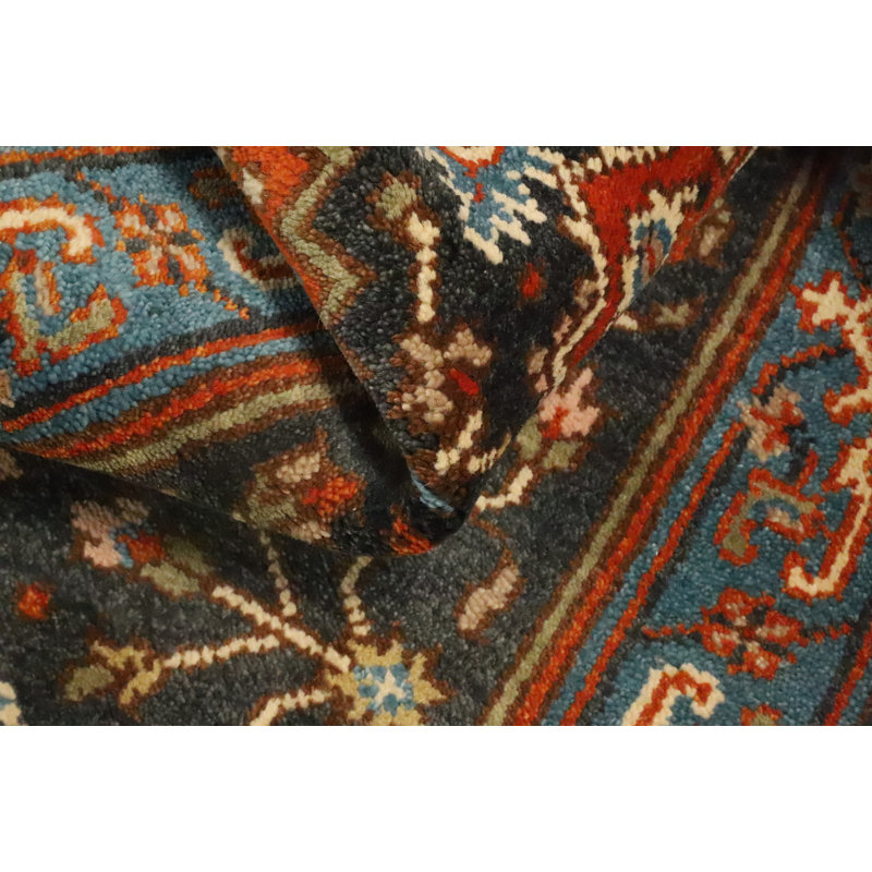 Tapis gris en laine fait à la main Oushak 3 x 8