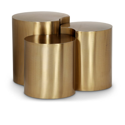 Ismah Iron Top End Table Set