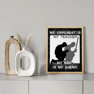 «My Opponent Is My Teacher My Ego Is My Enemy Teenager» sur papier