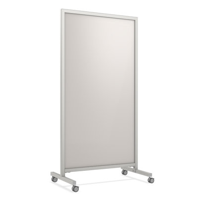 EZ Mobile Glassboard Freestanding Glass Reversible Magnetic Large - 75"H x 38" W Framed Glass Board