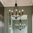 5-Light Black Kitchen Island Wheel Pendant
