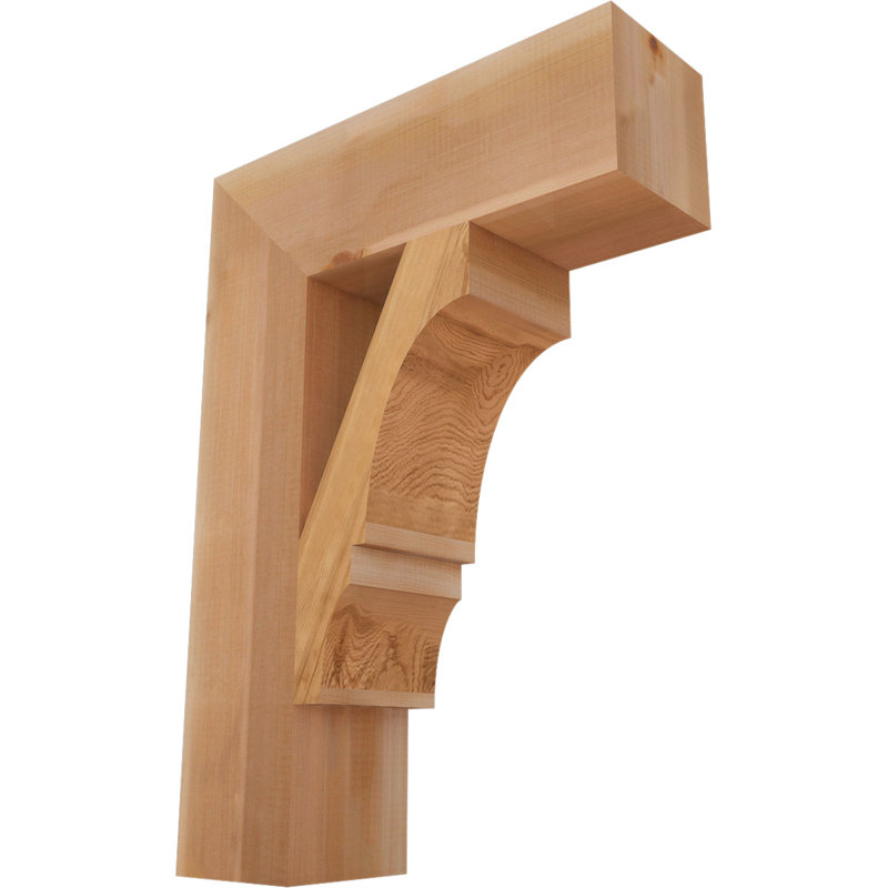 Support de bloc Balboa, Cèdre rouge de l'Ouest lisse, L 5 1/2 po x P 20 po x H 28 po