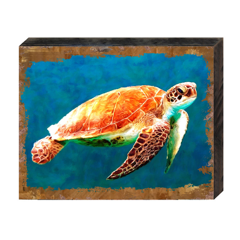 Bloc de bois tortue de mer Revis, H 12 po x l 18 po x P 1 po