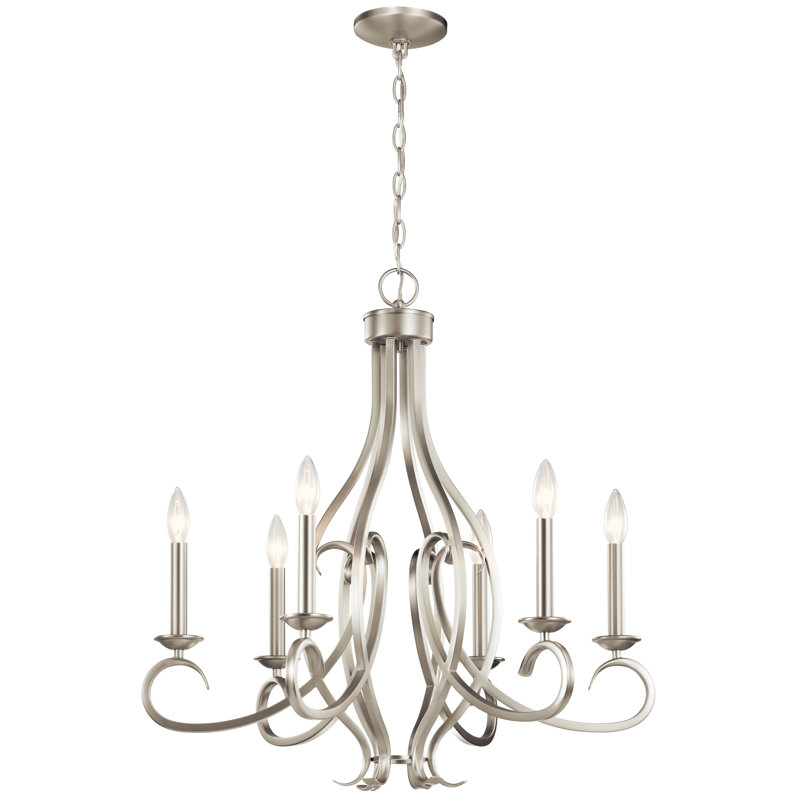 Lustre 6Lt, Nickel brossé