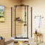 36 In. D X 36 In. W X 72 In.H Corner Frameless Shower Door-114500640