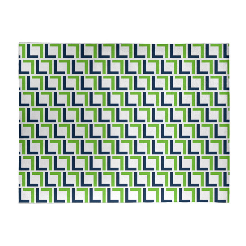 Geometric Indoor Rug, Rectangle 5' x 7'