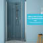 Porte de douche 32 po x 72 po avec verre trempé qui rehausse l'ambiance de la salle de bain avec une conception fiable de l 32 po x H 72 po