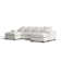 Biaggio Linen Blend Sectional with 2 Ottomans,Sectional Couch