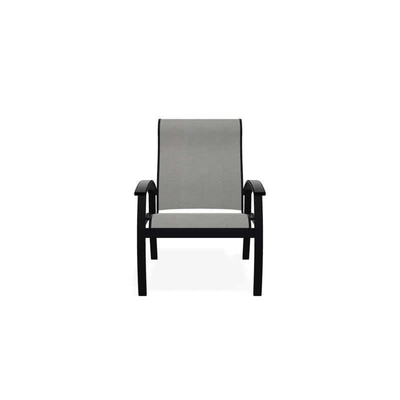 Chaise de patio Askar, Noir, Alliage Sunbrella®, Noir texturé