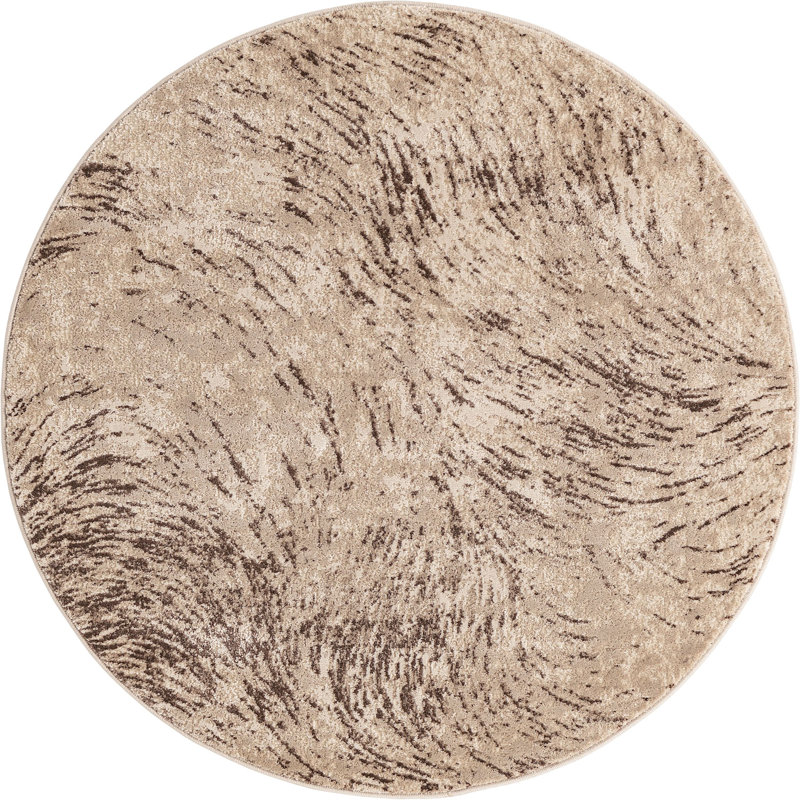 Abstract Indoor Rug, Round 4'