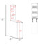 Table pliante moderne avec rangement, blanc