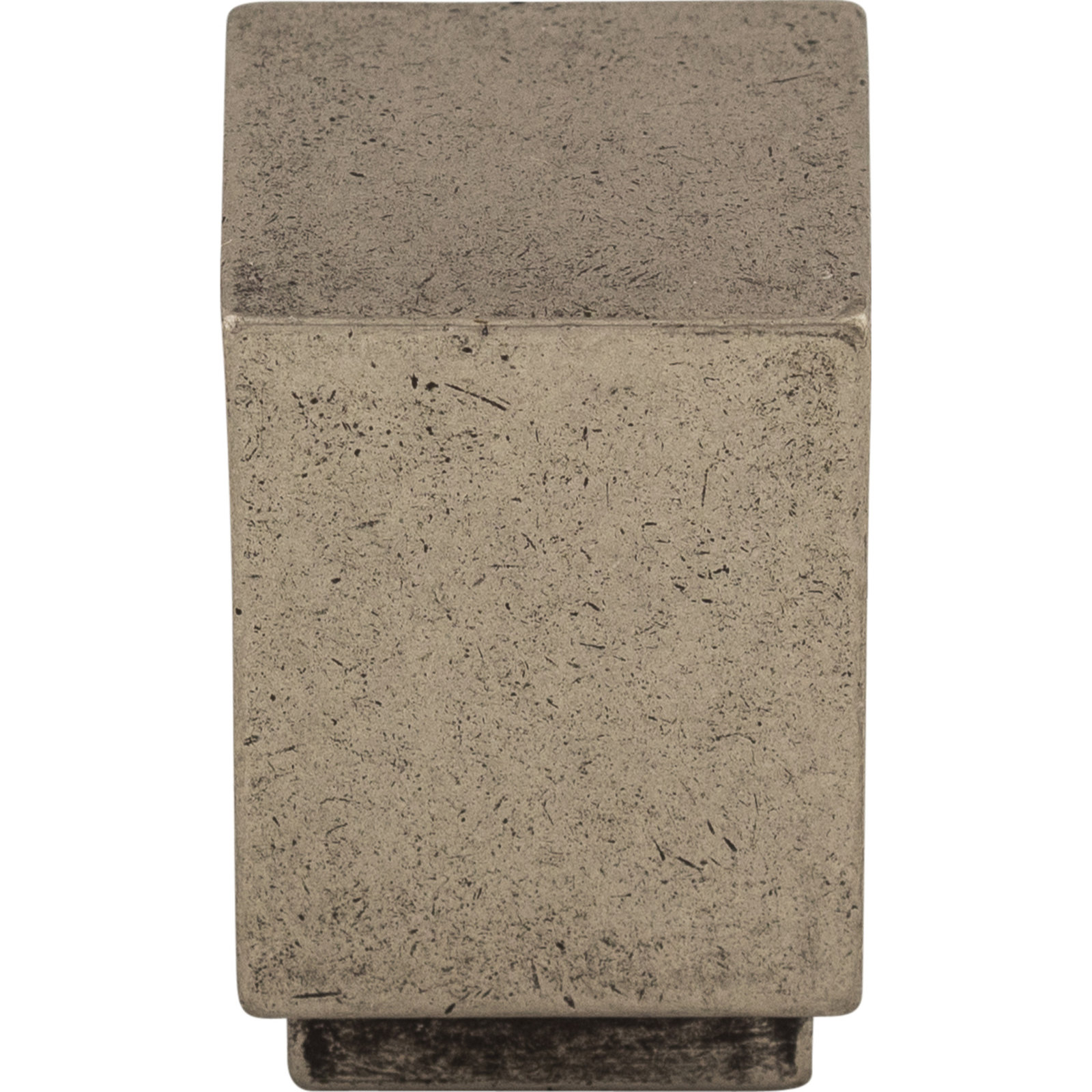Linear 3/4" Length Square Knob, Pewter Antique