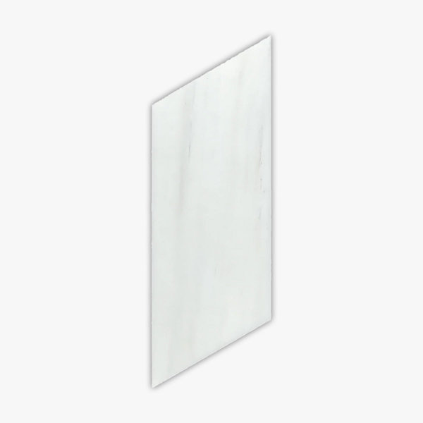 Bianco Dolomiti 4" x 10" Marble Herringbone / Chevron Mosaic Wall & Floor Tile