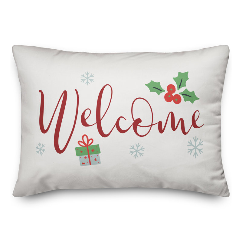  Coussin lombaire Welcome, Blanc