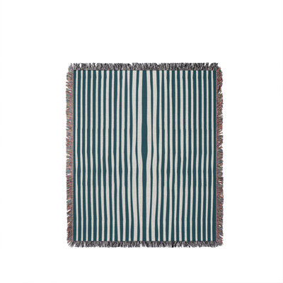 River Stripped Cotton Throw Blanket