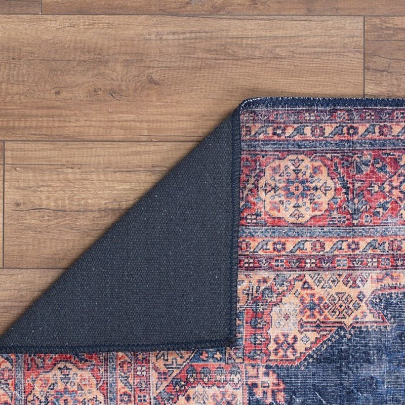 Premium Machine Washable Carpet, 4.6 x 6.2 Feet, 100% Polyester, 1850 g/m² | Pile Height: 0.2 Inches | Eco-Friendly Recycled Poly Cotton Underside | Perfect for Living Room, Bedroom, and High-Traffic Areas