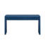 Table de style rustique bleu marine, tiroirs cannelés, fabrication, placage de bois, décor décoratif, capacité de table, console de tiroir avec design, surface lisse unie - plateau de table de 220 lb, 25
