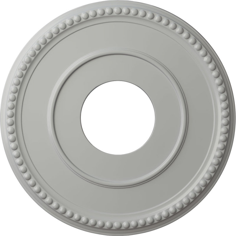 Endurathane Bradford Ceiling Medallion, 12 1/2"OD x 3 7/8"ID x 3/4"P (Fits Canopies up to 6 5/8"), Hand-Painted Frost Finish