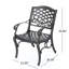 Fauteuil 2 - détails floraux traditionnels et motif rouille - structure en aluminium de 25,91 po x 21,82 po x H 34,59 po nécessaire pour assembler 2 pieds classiques - rouille - requis
