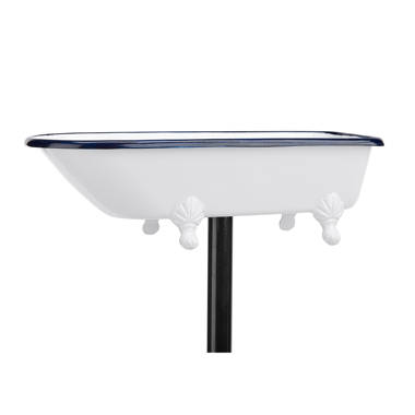 Black & White Enamel Mini Bathtub