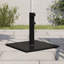 Base de parasol en acier noire pour porte-parapluies de 37,5 lb