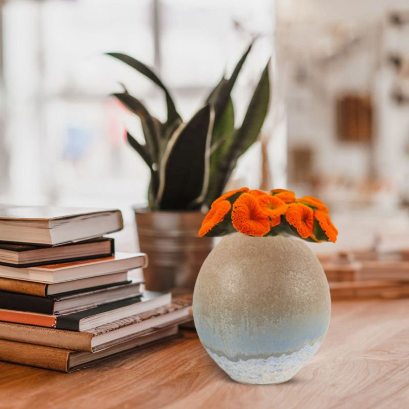 Avikal Ceramic Ombre Round Table Vase Set