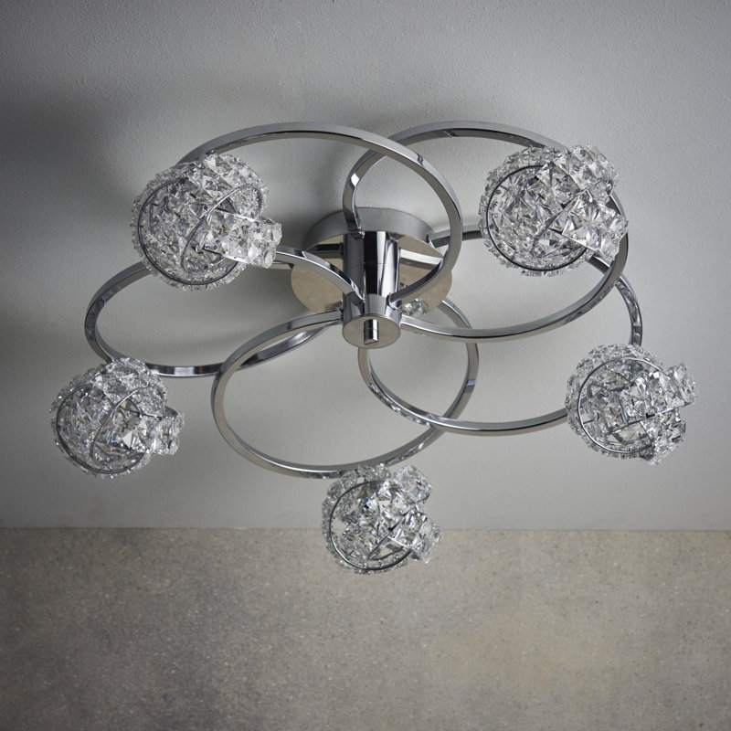 Sharri Crystal Semi Flush Mount
