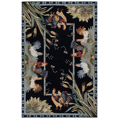 Kinchen Hand Hooked Wool Oriental Rug