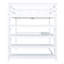 Lit mezzanine double avec tablettes de rangement et bureau sous le lit-64355229-64355228
